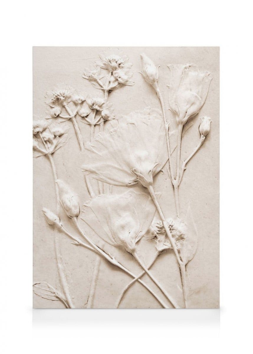 Obrazy na płótnie Relief Flowers No2 Obraz na płótnie (70x100 cm - Czarna ramka)