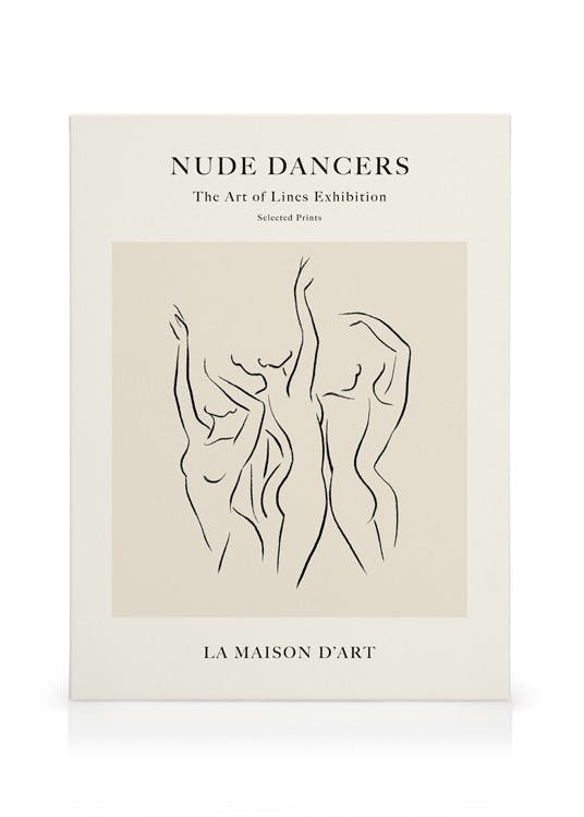 Canvas Prints Nude Dancers No1 Canvas print (30x40 cm)