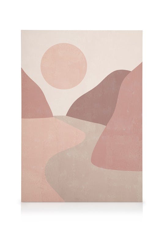 Canvas Schilderijen Graphic Landscape No1 Canvas (50x70 cm - Fotolijst Zwart)