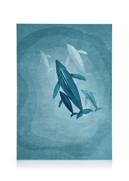Whales Family Affiche Baleines graphiques Desenio.ca