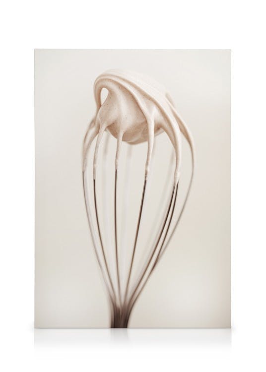 Canvas Schilderijen Creamy Whisk Canvas (30x40 cm - Fotolijst Eiken)