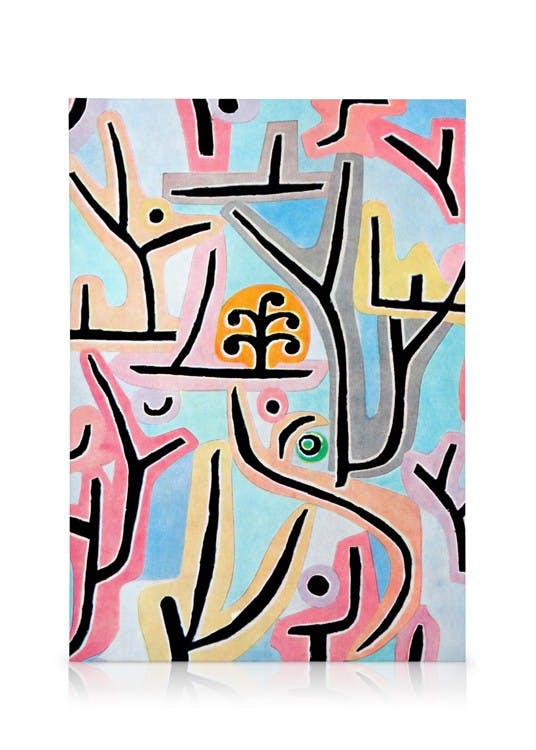 Paul Klee - Park Near Lucerne Tableau sur toile (50x70 cm - Cadre noir) Toiles