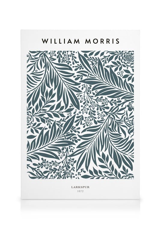 William Morris - Larkspur Toile (30x40 cm) - Plantes vertes