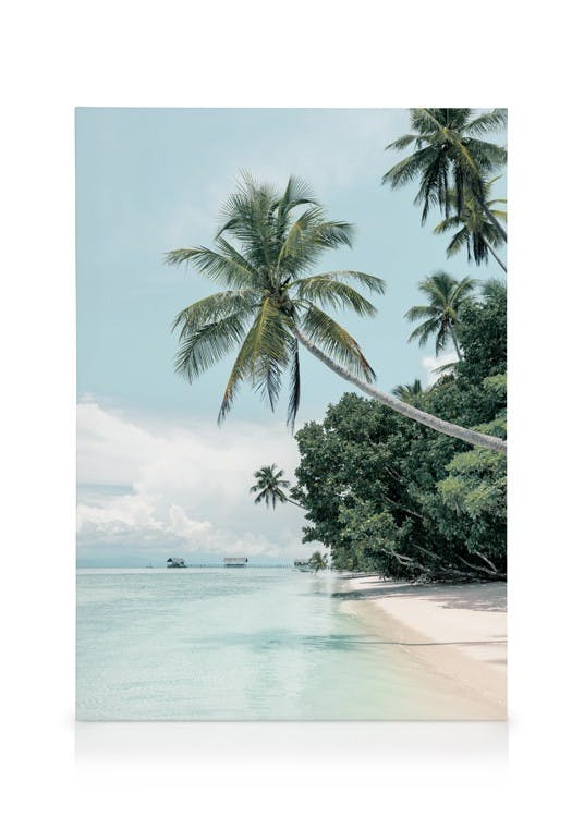 Canvas Prints Tropical Sand Beach Canvas print (50x70 cm - Oak Frame)