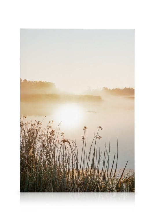 Obrazy na płótnie Misty Lake Obraz na płótnie (50x70 cm - Czarna ramka)