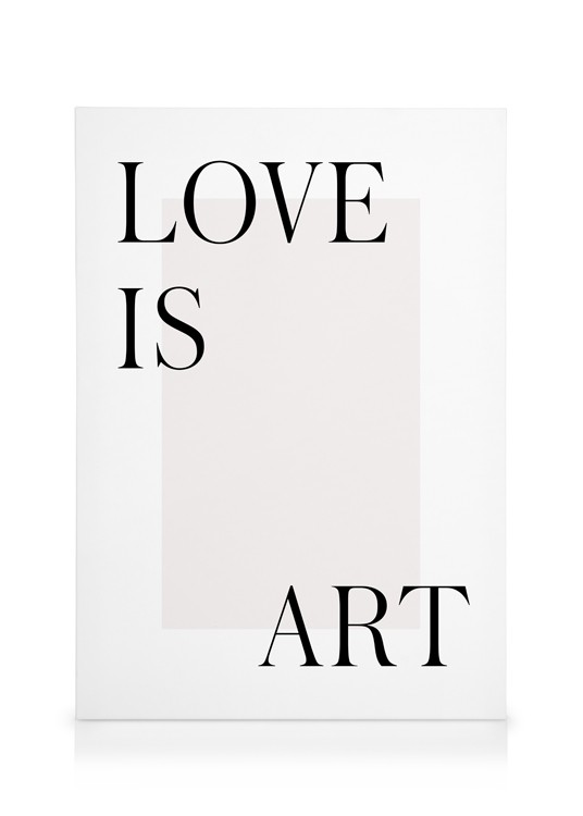 Love is Art Canvas Love is art quote