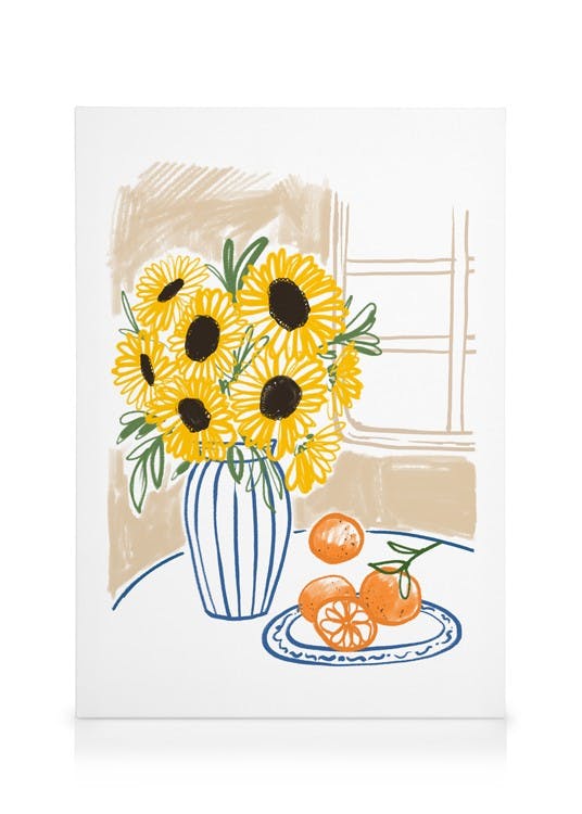Canvas Prints Fleurs du Jardin No1 Canvas print (70x100 cm - Black Frame)