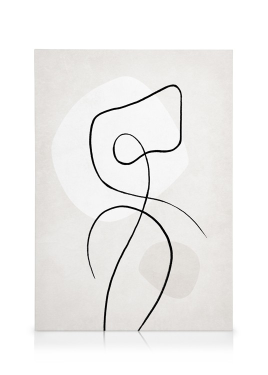 Artful Lines No4 Canvas Body abstract line art