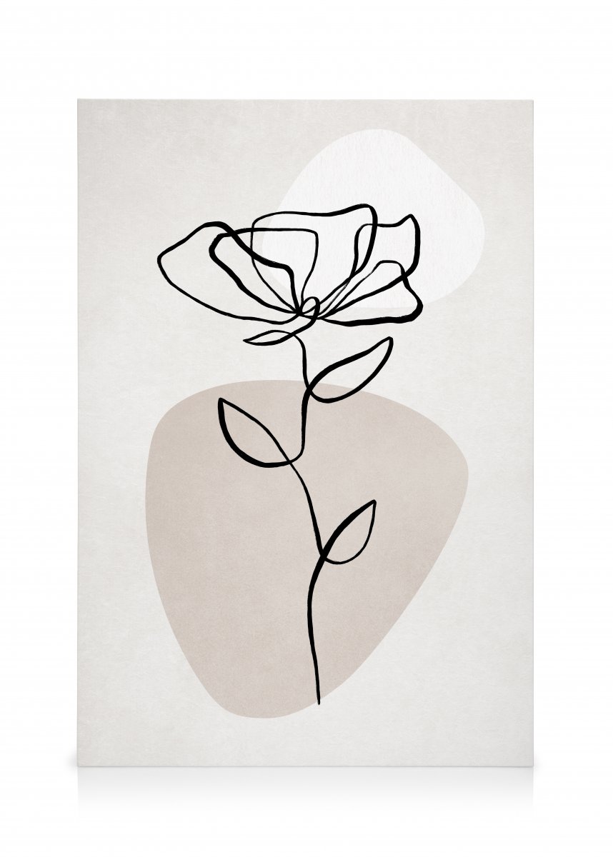 Botanical Lines No1 Tableau sur toile - Dessin au trait fleur - Desenio.ca