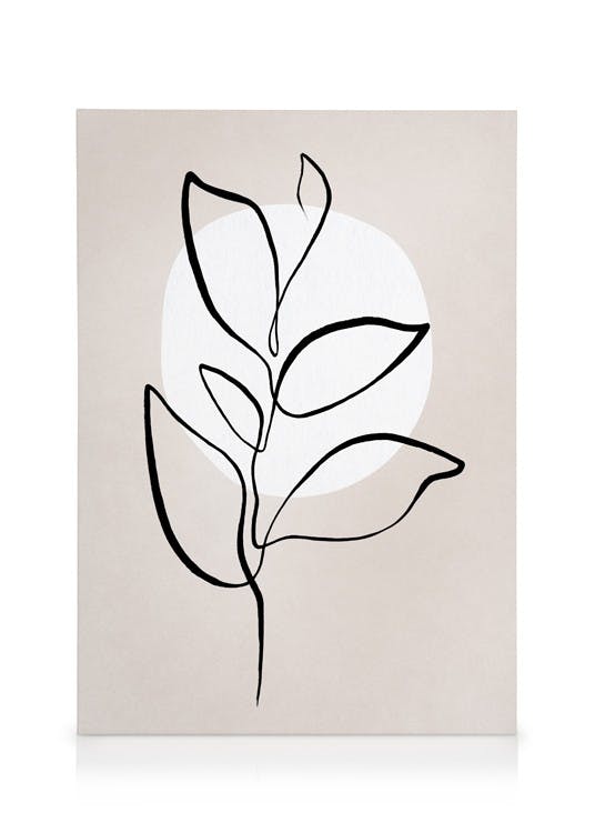 Obrazy na płótnie Botanical Lines No2 Obraz na płótnie (50x70 cm - Czarna ramka)
