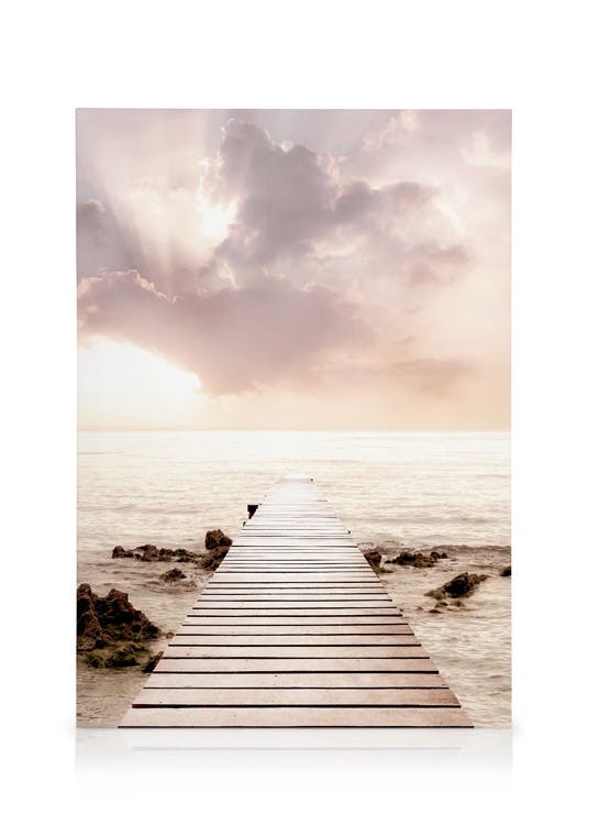 Canvas Prints Jetty Facing the Sea Canvas print (30x40 cm - Oak Frame)