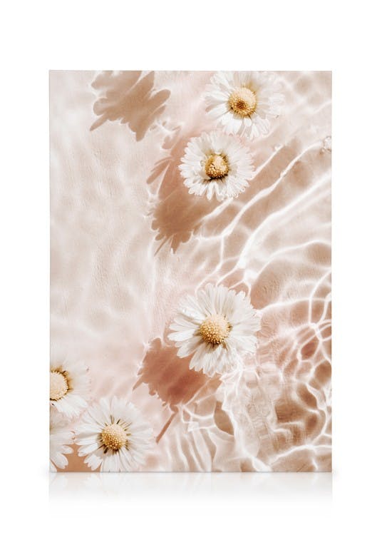 Canvas Prints Reflective Flowers No2 Canvas print (50x70 cm - Black Frame)