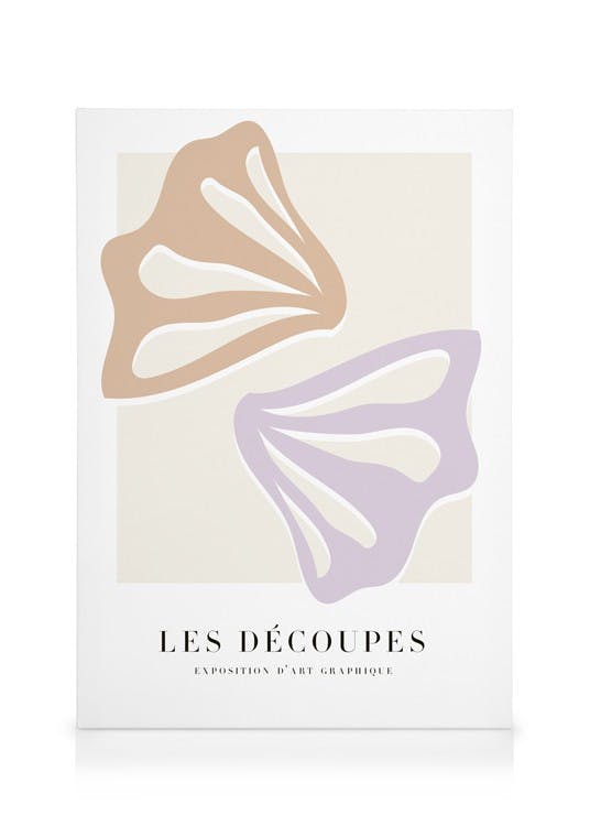 Canvas Prints Découpes No2 Canvas print (50x70 cm - Black Frame)