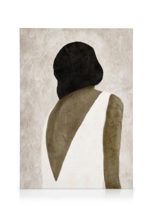 Canvas Schilderijen The Portrait Collection No2 Canvas (50x70 cm - Fotolijst Eiken)