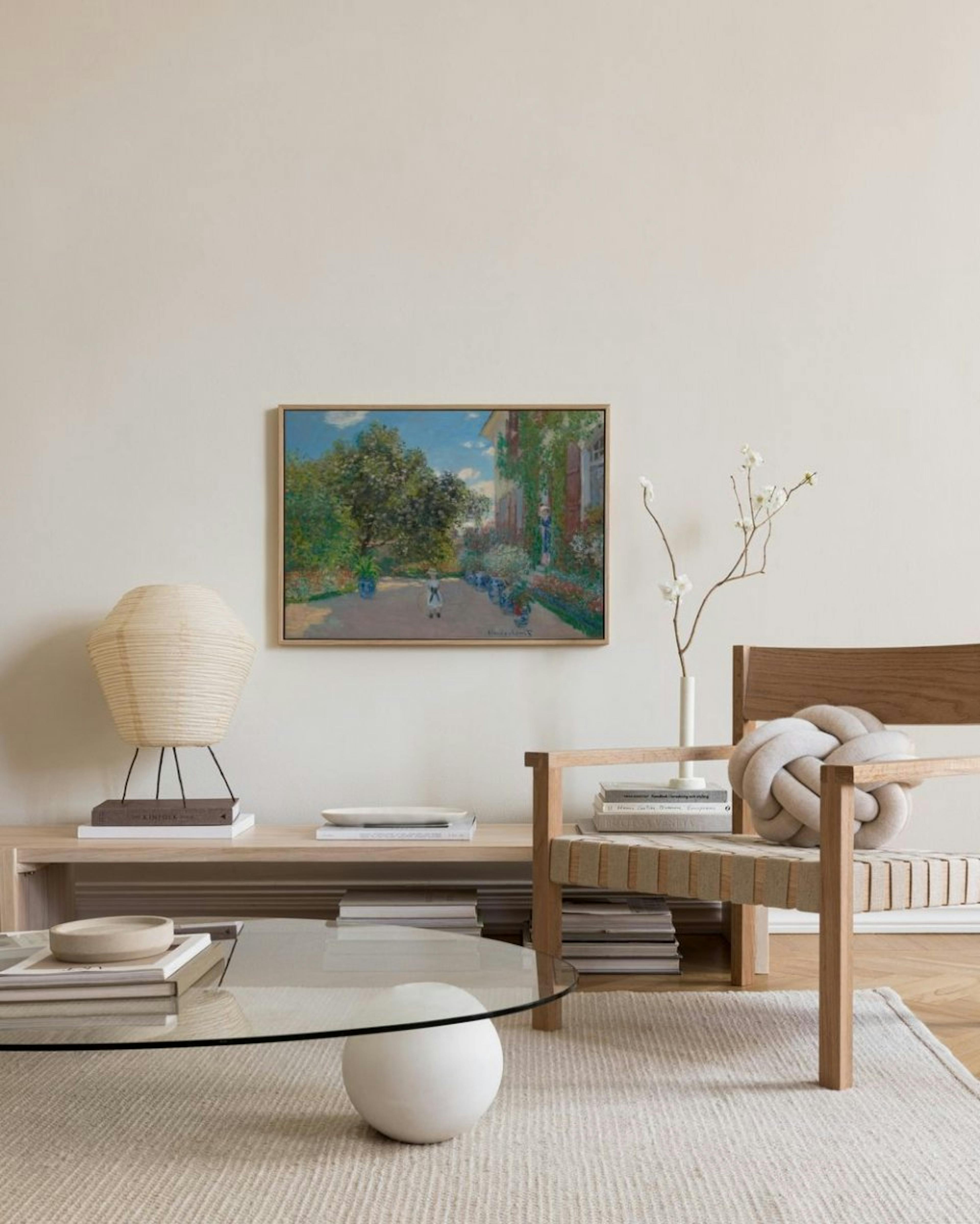 Monet - The Artist’s House at Argenteuil obraz na plátně
