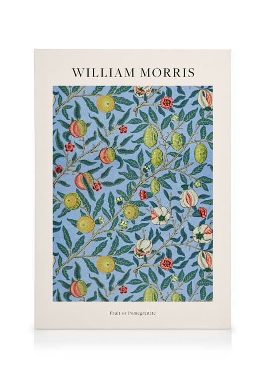 Canvas Prints William Morris - Fruit or Pomegranate Canvas print (30x40 cm - Black Frame)