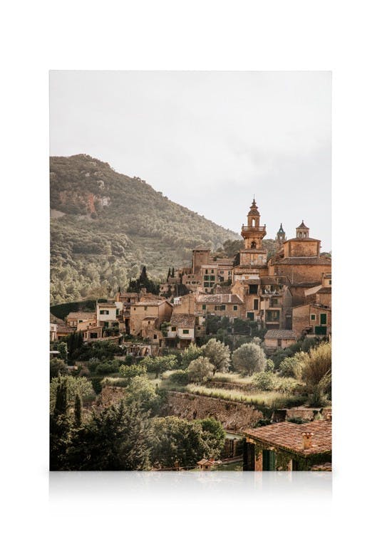 Canvas Prints Mediterranean Valley Canvas print (30x40 cm - Black Frame)