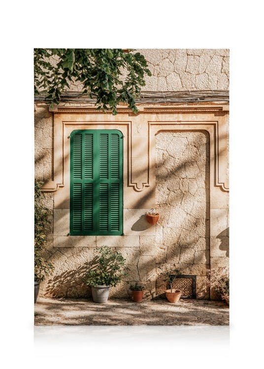 Obrazy na płótnie Green Window Obraz na płótnie (50x70 cm)