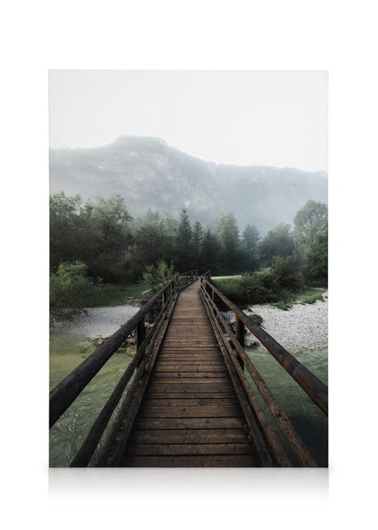 Canvas Prints Wooden Bridge Canvas print (50x70 cm - Oak Frame)