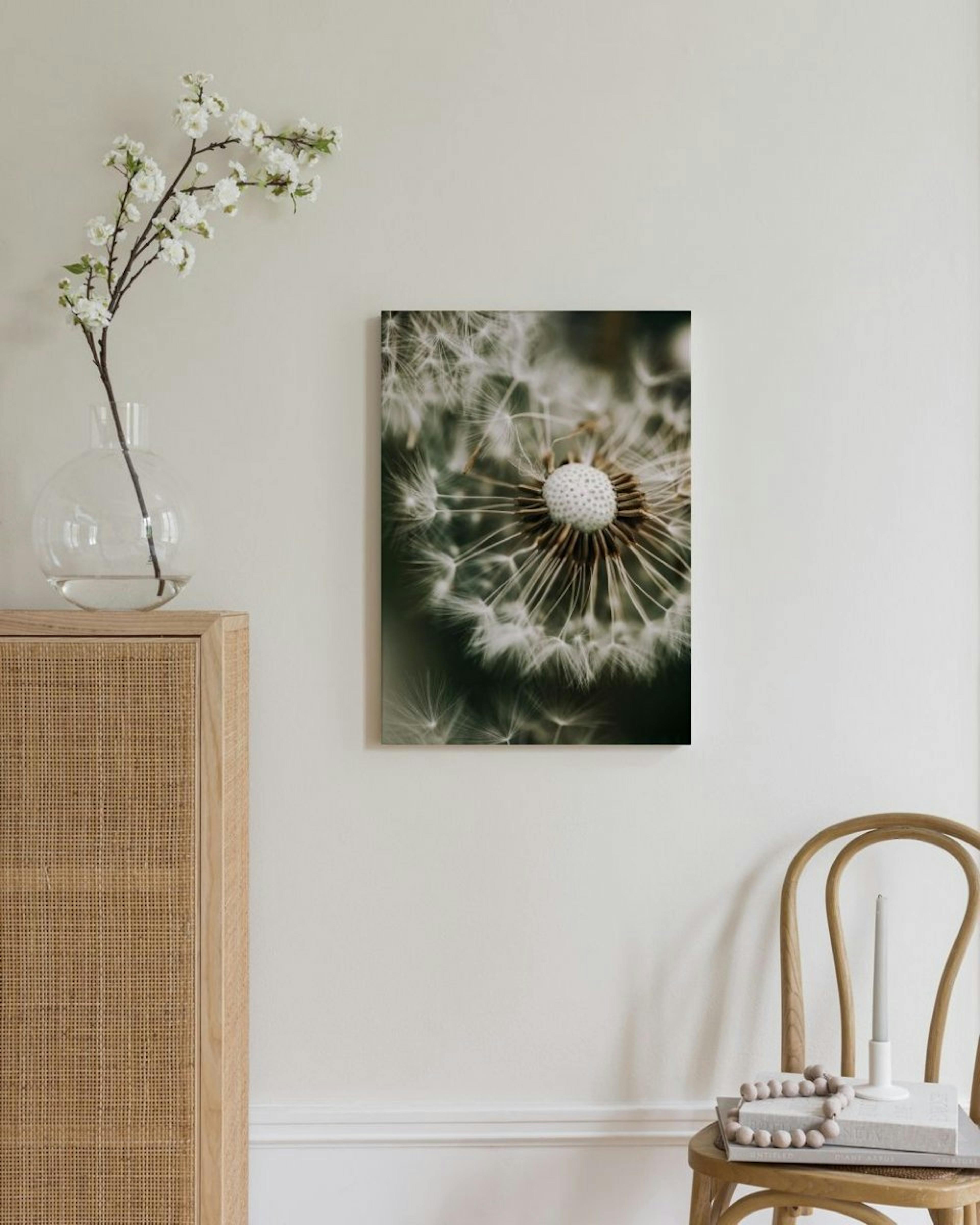 Dandelion in Green Canvas print