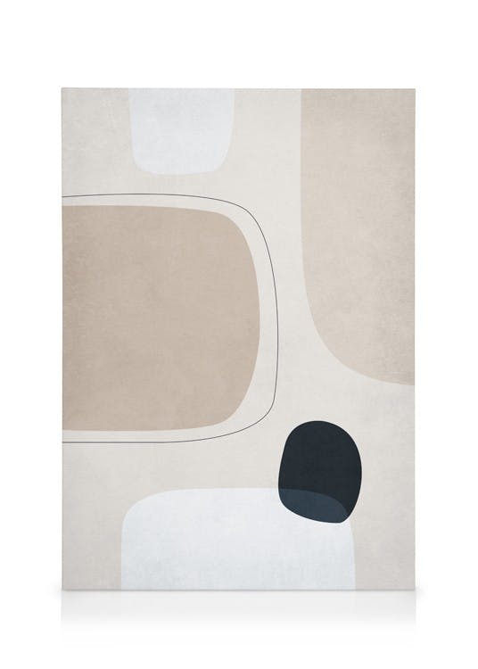 Graphic Neutrals No1 Obraz na plátne (30x40 cm - Čierny rám)