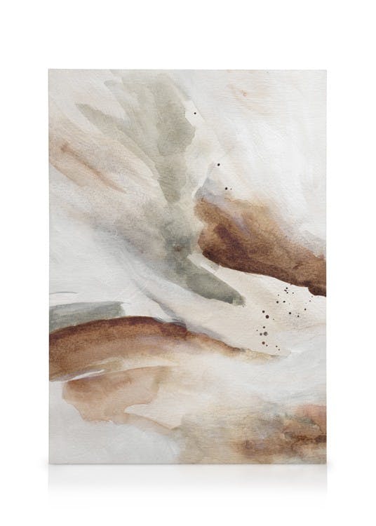 Abstract Flow No1 Stampa su Tela (30x40 cm - Cornice in rovere)-Stampe su tela