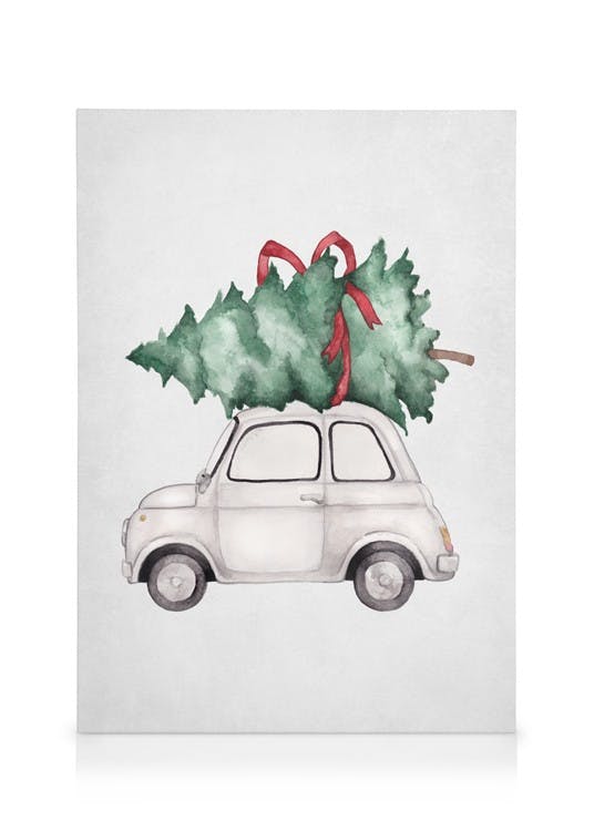 Canvas Prints Tree Picking Canvas print (50x70 cm - Black Frame)