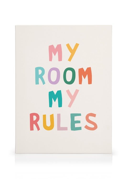Canvas Prints My Room My Rules Canvas print (30x40 cm)