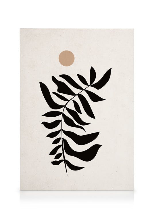 Black Leaf Toile (30x40 cm) - Plantes vertes