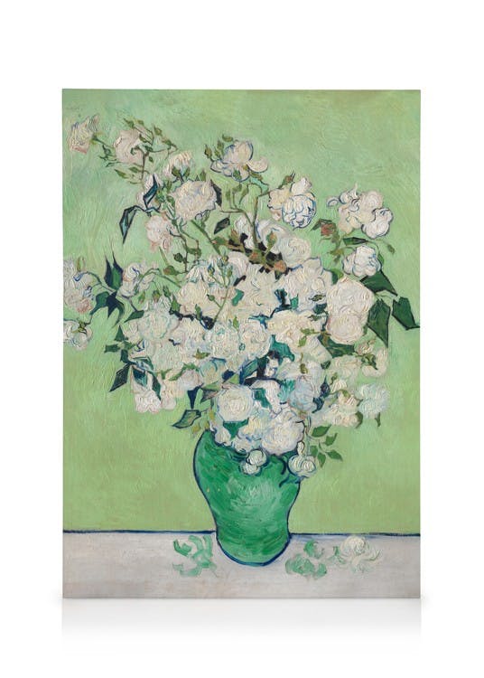 Van Gogh - Roses Lerret (30x40 cm - Eikeramme)