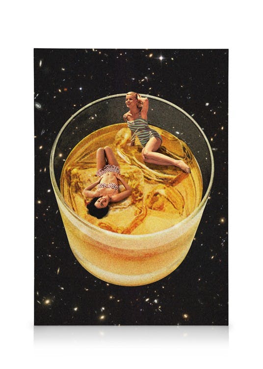 Canvas Prints Whisky Besties Canvas print (50x70 cm - Black Frame)