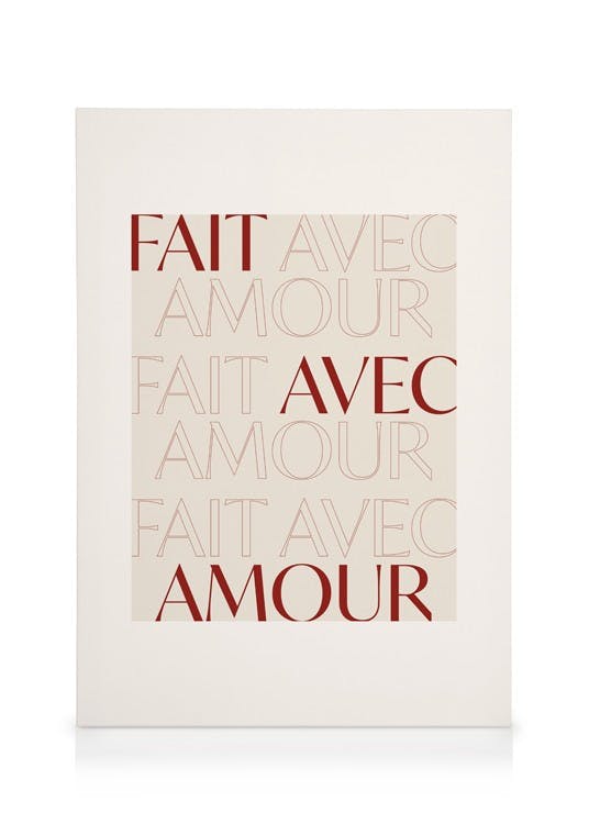 Canvas Prints Fait Avec Amour Canvas print (30x40 cm)