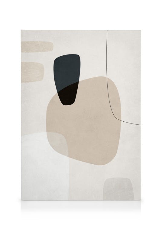 Canvas Prints Graphic Neutrals No3 Canvas print (30x40 cm - Black Frame)