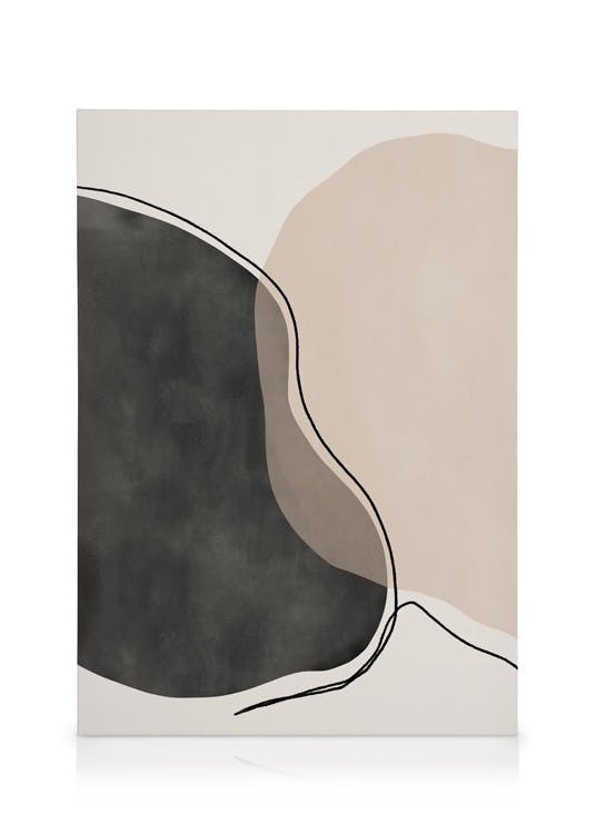 Canvas Prints Shapes and Lines No1 Canvas print (50x70 cm - Black Frame)