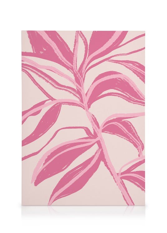 Pink Floral Illustration Tableau sur toile (30x40 cm) Toiles