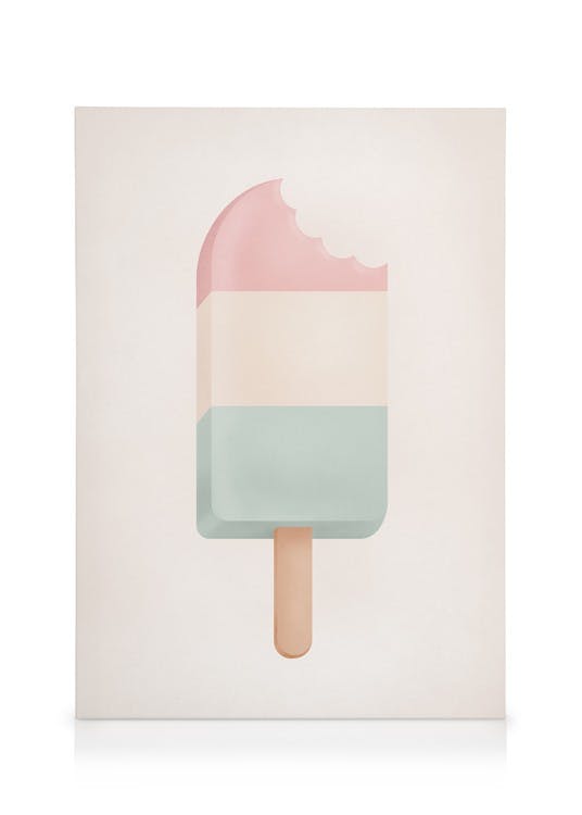 Canvas Prints Pastel Ice Cream Canvas print (30x40 cm - Black Frame)