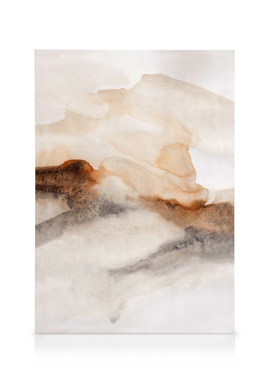 Burnt Tones Watercolor No1 Tableau Sur Toile Marron Aquarelle burnt-tones-watercolor-no1-tableau-sur-toile-marron-aquarelle