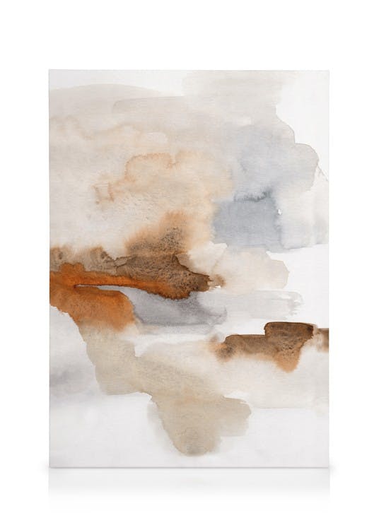 Canvas Schilderijen Burnt Tones Watercolor No2 Canvas (30x40 cm)