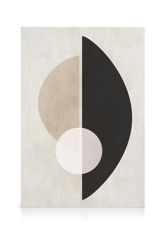 Inner Circle No2 Canvas - Geometric shapes neutral - desenio.com