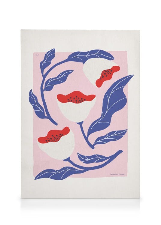Obrazy na płótnie Motifs de Fleurs No2 Obraz na płótnie (30x40 cm - Ramka dębowa)