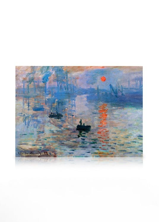 Canvas Prints Monet - Impression, Sunrise Canvas print (70x100 cm - Black Frame)