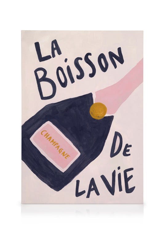 Canvas Prints La Boisson de la Vie Canvas print (50x70 cm - Black Frame)