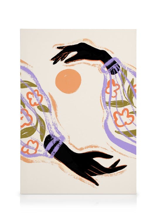 Arty Guava - Lay Hoon - Embrace the Sun Toile (30x40 cm - Cadre noir) - Toiles