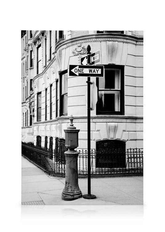 Canvas Schilderijen One Way Canvas (30x40 cm - Fotolijst Zwart)