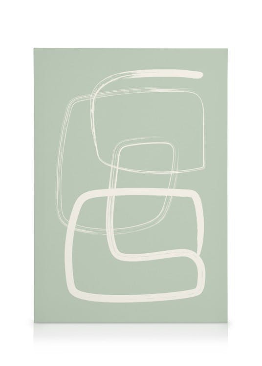 Verdure Toile (30x40 cm - Cadre noir) - Art abstrait