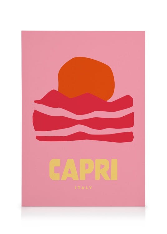 Canvastavlor Graphic Capri Canvastavla (30x40 cm - Svart ram)