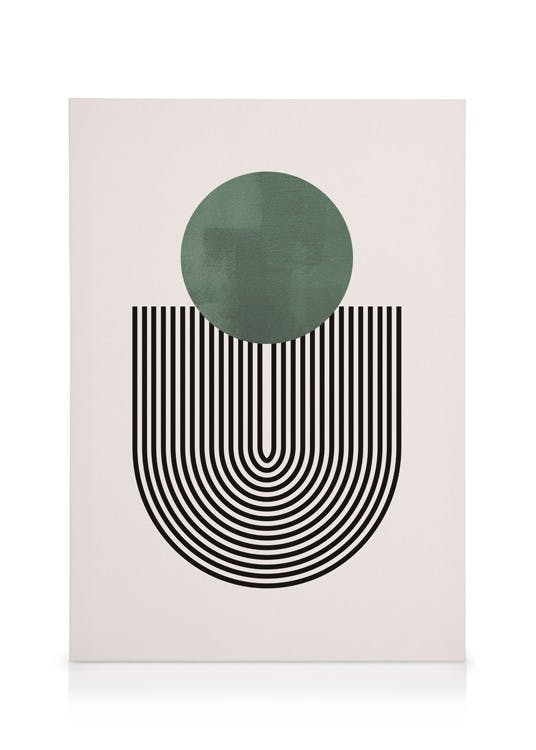 Obrazy na płótnie Mid Century Green No1 Obraz na płótnie (30x40 cm - Ramka dębowa)
