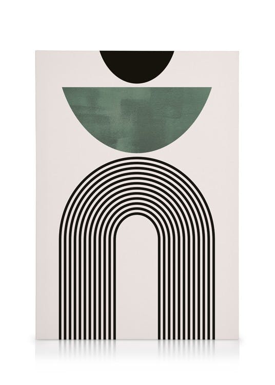 Obrazy na płótnie Mid Century Green No2 Obraz na płótnie (50x70 cm - Ramka dębowa)