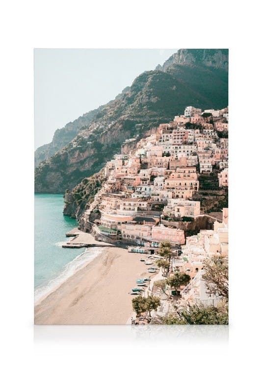 Canvas Prints Positano View Canvas print (50x70 cm - Oak Frame)