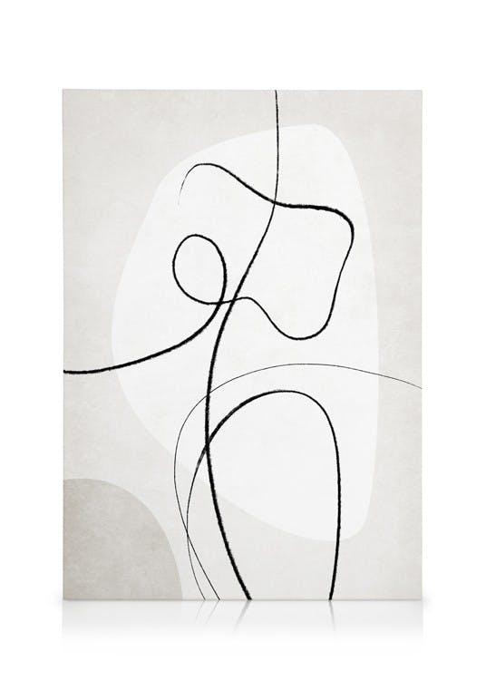 Artful Lines No5 Obraz na plátne (50x70 cm - Čierny rám)